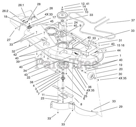 Toro Parts On The Deck Assembly Diagram For 74701 Z 17 52 Toro