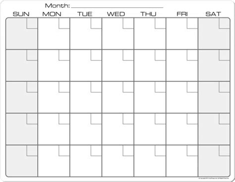 85 X 11 Blank Calendars To Print Calendar Template 2021