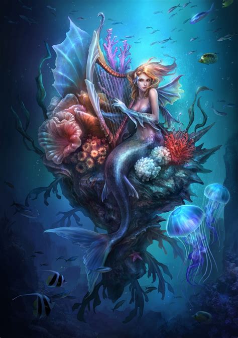 Fantasy Art Mermaid 2d Digital Fantasycoolvibe Digital Art