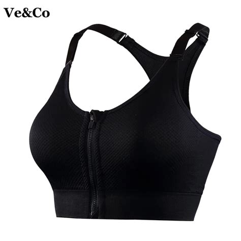 Veandco Women Sexy Sports Bras Polyester Yoga Top Push Up Gym Bra 2018 Soutien Gorge Sport Running