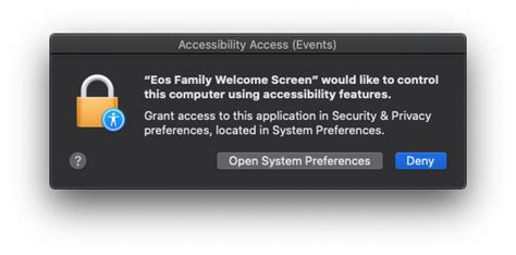 Accessibility Access Alert On Macos Electronic Theatre Controls Inc