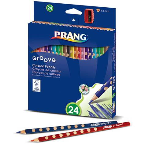 Prang Groove Colored Pencils 24 Ct Dix28124 Dixon Ticonderoga Company
