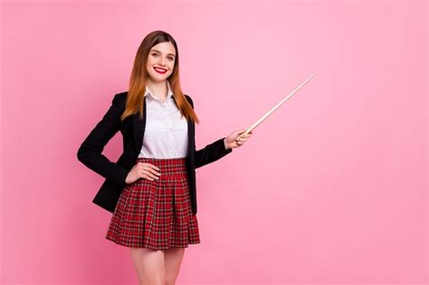 Premium Photo Portrait Of Red Haired Schoolgirl Nerd Holding In Hand