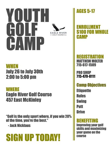 2021 Junior Leagues And Youth Camps Eagle River Golf Course