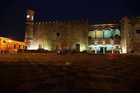 Palace Of Cortes At Night Cuernavaca Editorial Stock Image Image Of