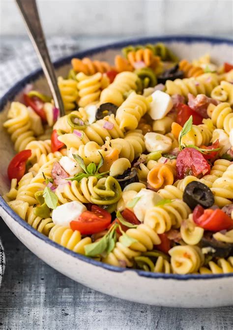 Throw in fresh summer greens, grilled chicken or fish, canned tuna and olives or leftover roast vegies for a great side or meal in itself. Italian Pasta Salad Recipe - The Cookie Rookie® (VIDEO!!)