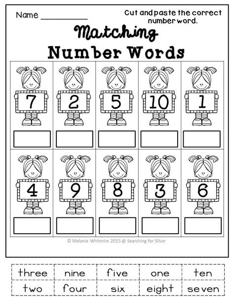 20 Match Number To Word Worksheet Worksheet From Home