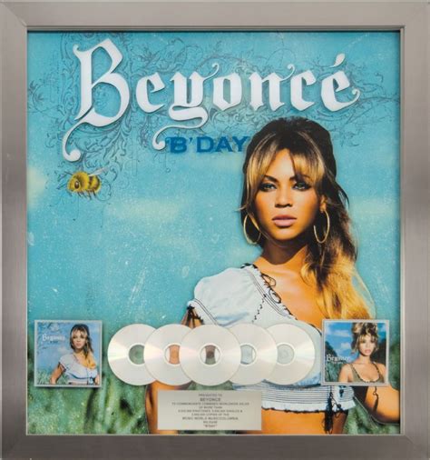 Lot Detail Beyonce Platinum Plaque Award For Bday