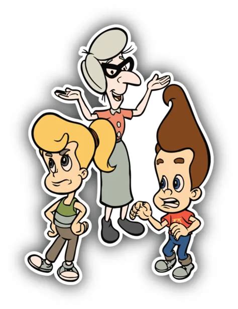 Jimmy Neutron Cartoon Grandmother Sticker Bumper Decal Sizes 3