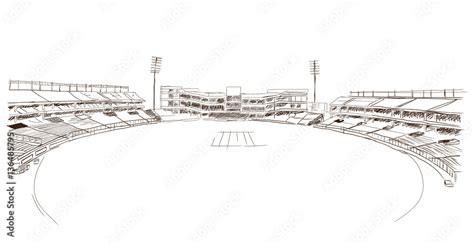 Aggregate More Than 137 Cricket Ground Drawing Easy Latest Vietkidsiq