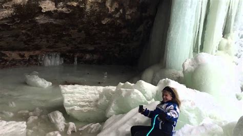 Grand Island Ice Caves Munising Michigan Youtube