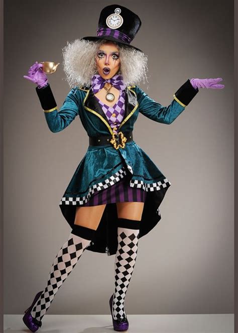 Women S Mad Hatter Costume Mad Hatter Girl Mad Hatter Outfit Mad Hatter Makeup Alice Costume
