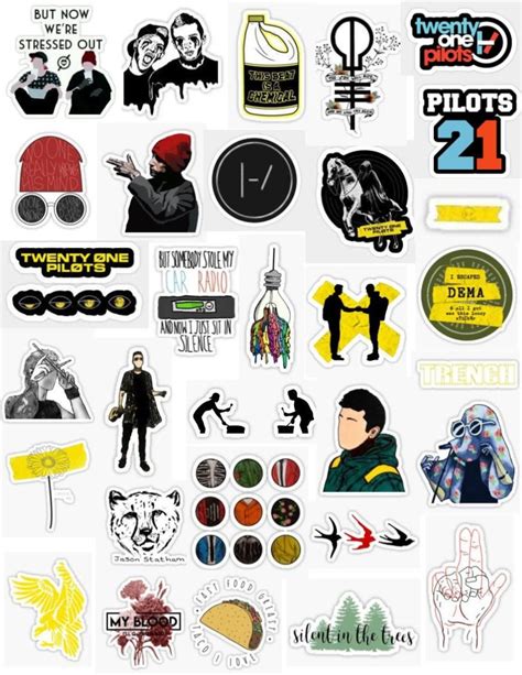 Twenty One Pilots Stickers Twenty One Pilots One Pilots Twenty One