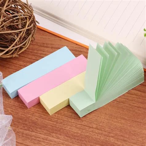 100pcs Self Adhesive Sticky Memo Pad Paper Note Stickers Notepad Sign