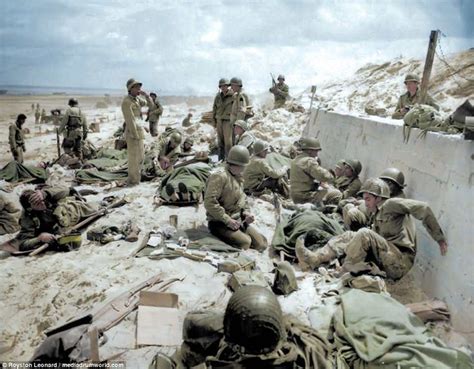 Troops Storm Beaches As D Day Invasion Is Brought To Life In Colour D