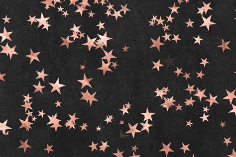 Seamless Rose Gold Star Overlays Starry Night Star Patterns In Png