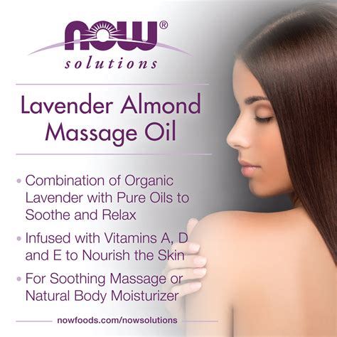 now foods solutions lavender almond massage oil 16 fl oz 473 ml