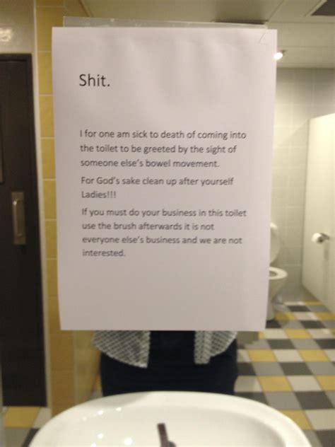 We Ve Been Having Some Problems With The Bathroom At Work R Funny