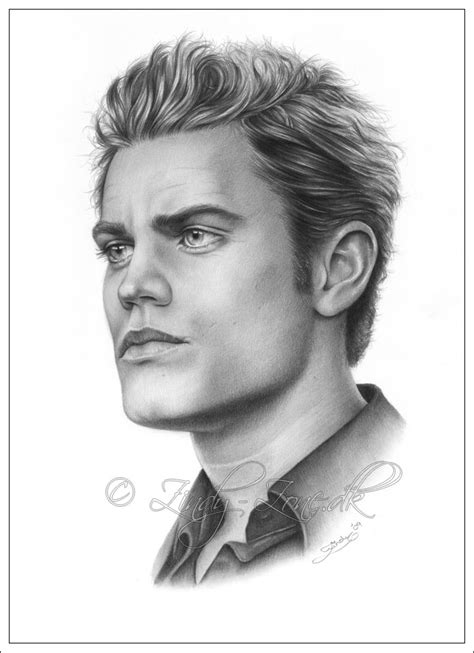 Download and print these vampire diaries coloring pages for free. Zindy-Zone.dk - Star Drawings - Paul Wesley - Stefan from ...