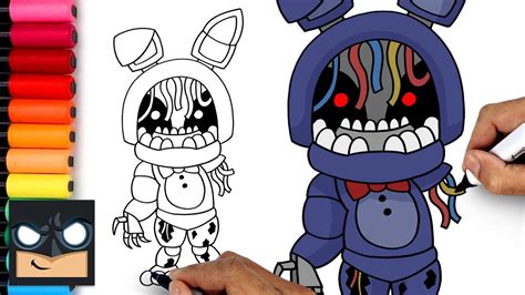 How To Draw Withered Bonnie Five Nights At Freddys Youtube