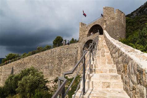 Bastion On The Walls Of Ston Stock Photo Image Of Destinations