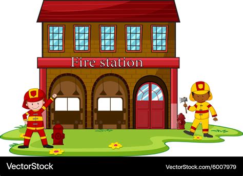 Fire Station Animated Images Fire Station Building 3d Model Cartoon