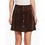 FRAME Suede Mini Skirt In Dark Brown  Lyst