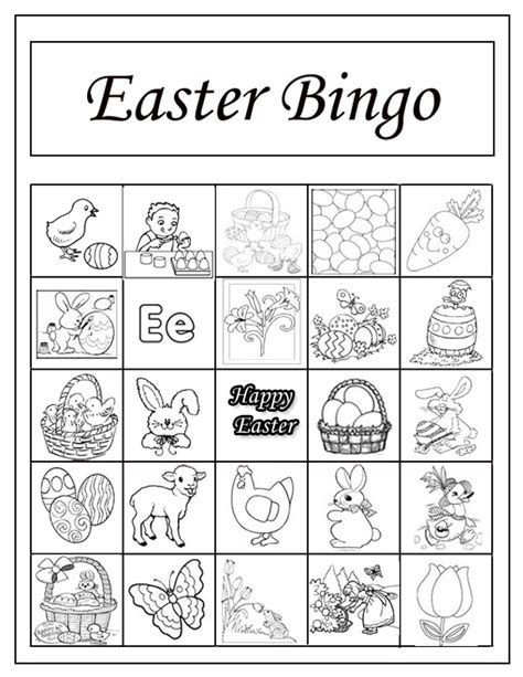 Free Printable Easter Bingo Cards For Adults