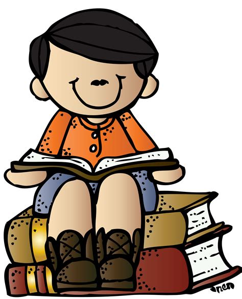 Boy On Books C Melonheadz 13 Coloredpng Melonheadz Clipart Clip Art
