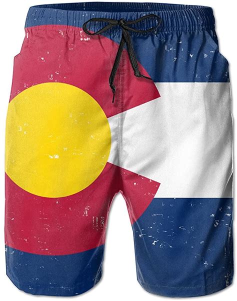 zq south men s colorado state flag quick dry summer beach surfing board shorts swim
