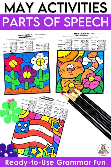 May Coloring Pages Parts Of Speech Coloring Pages May Grammar