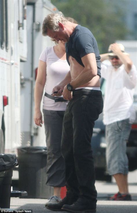 Eric Dane Shows Off His Famous Abs On Set Of His New Tv Series In