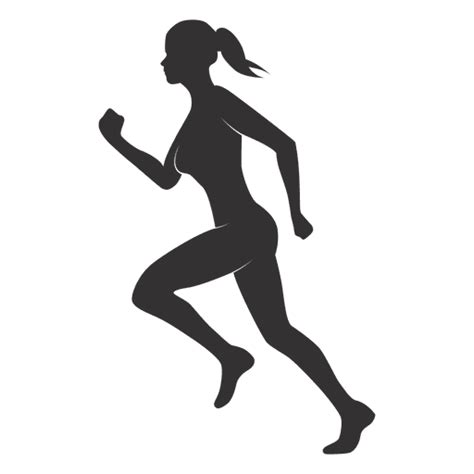 Fitness Woman Silhouette Running Transparent Png And Svg Vector File