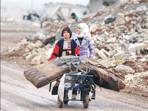 Samah 11 And Her Brother Ibrahim Transport Their Salvaged