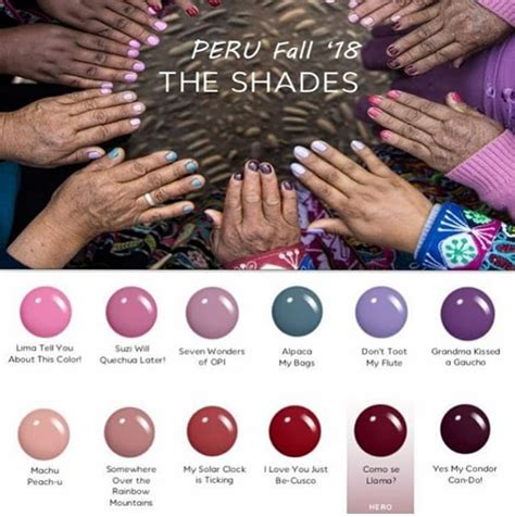 opi fall winter 2018 peru opi nail polish colors toe nail color fall nail colors opi nails