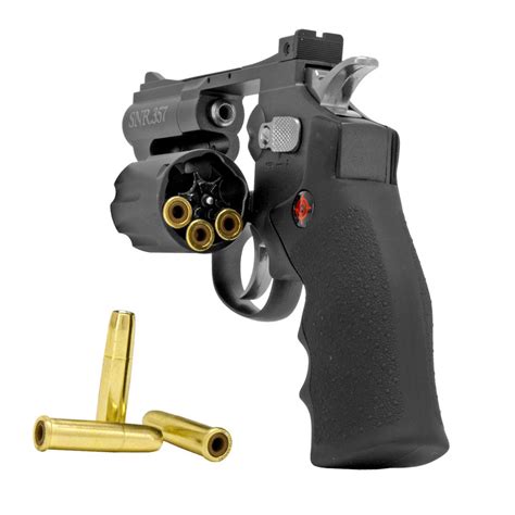 Crosman Co2 Dual Ammo Full Metal Snub Nose Revolver Air Pistol Snr357