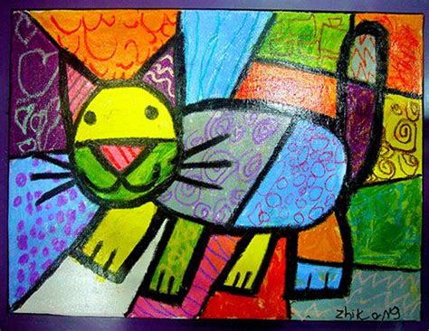 Splat Le Chat Third Grade Art Creation Art Ecole Art Art Worksheets