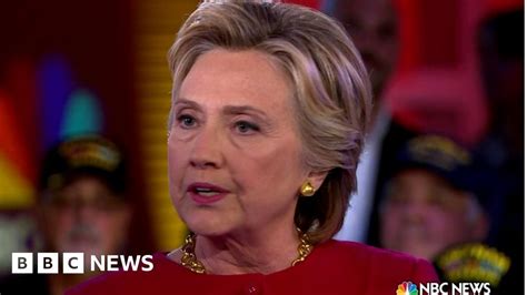 Hillary Clinton Defends Email Server Mistake Bbc News