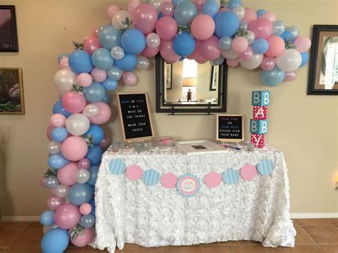 Pink And Blue Balloon Arch For Gender Reveal Party Gender Reveal