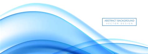 Modern Flowing Blue Wave Banner On White Background 694635 Vector Art