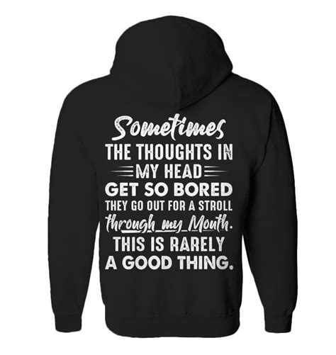 sometimes the thoughts in my head funny zip hoodie women outfit funny