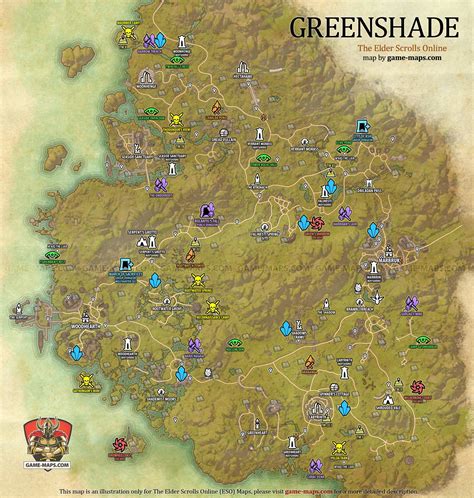 Greenshade Map The Elder Scrolls Online Game Maps