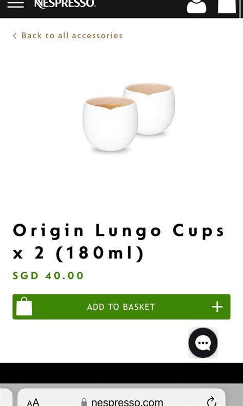 Bnib Nespresso Origin Lungo Cups X Furniture Home Living