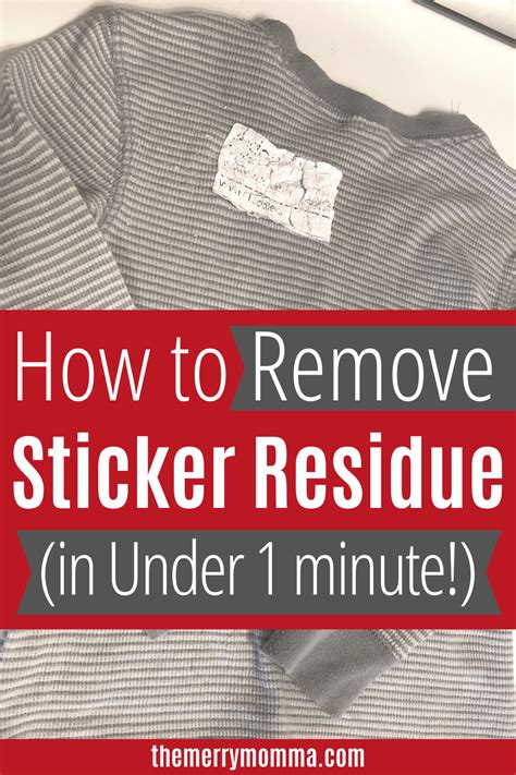 How To Remove Sticker Residue From Clothes In 30 Seconds Or Less