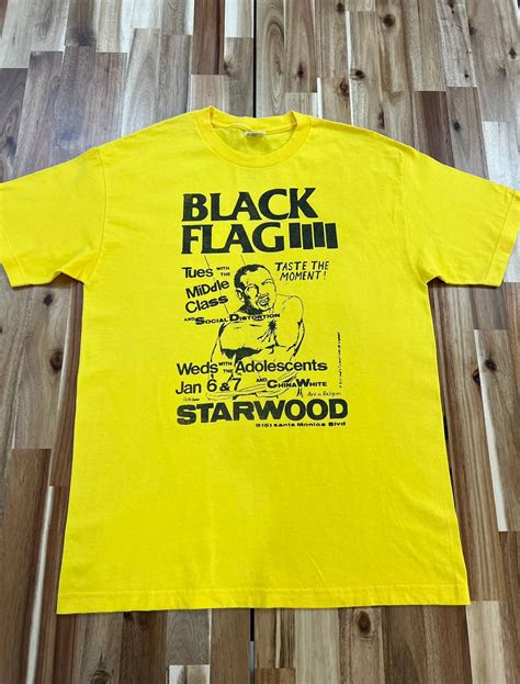 Vintage Vintage Black Flag Iiii Starwood Punk T Shirt Grailed
