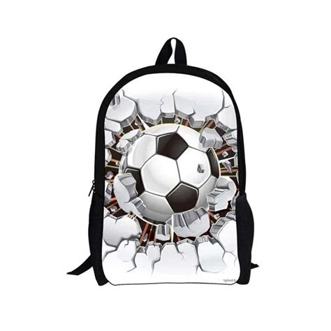 Forudesigns Football Soccer Print School Bags Boys Backpacks Kids