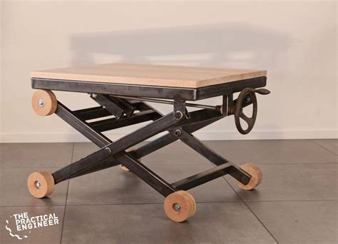 How To Make A Metal And Wood Scissor Lift Side Table Woodworking