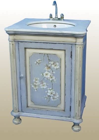 Painting a bath vanity is an easy way to update your bathroom without doing a full renovation. Blue Hand Painted Sink Unit - Traditional - Bathroom ...