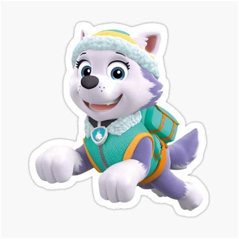 Paw Patrol Everest Jumping Sticker By Docubazar7 In 2021 Everest