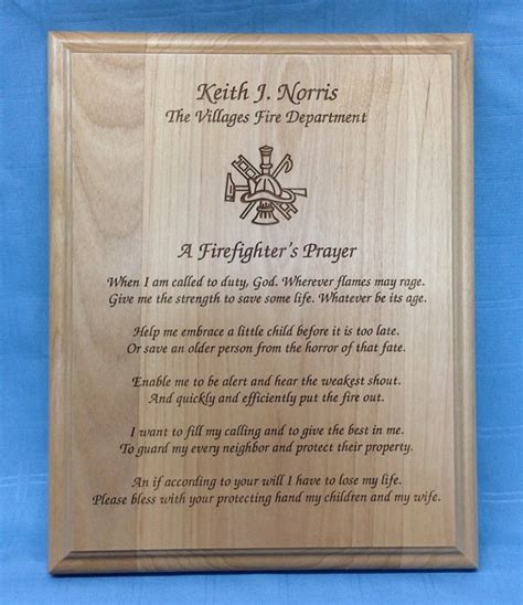Personalized Firefighters Prayer Plaque P2 Etsy